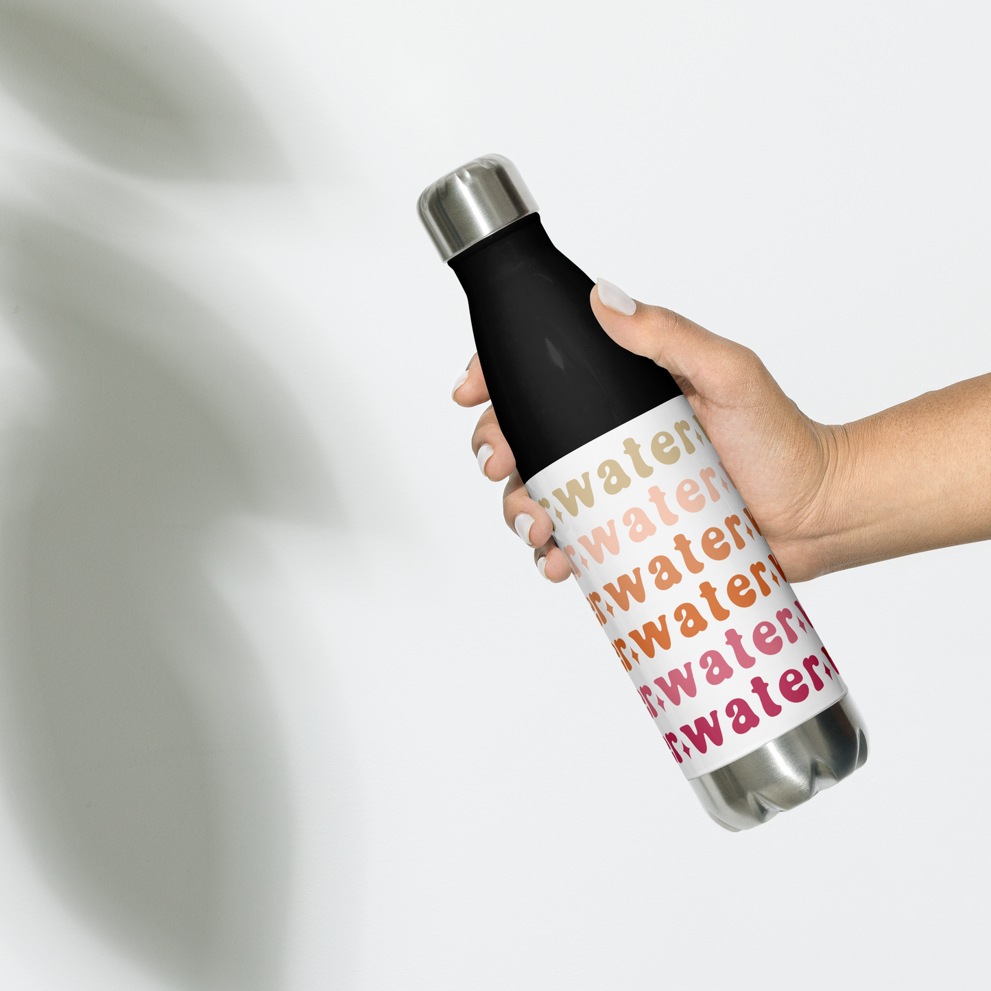 Retro Water Art, Stainless Steel Water Bottle