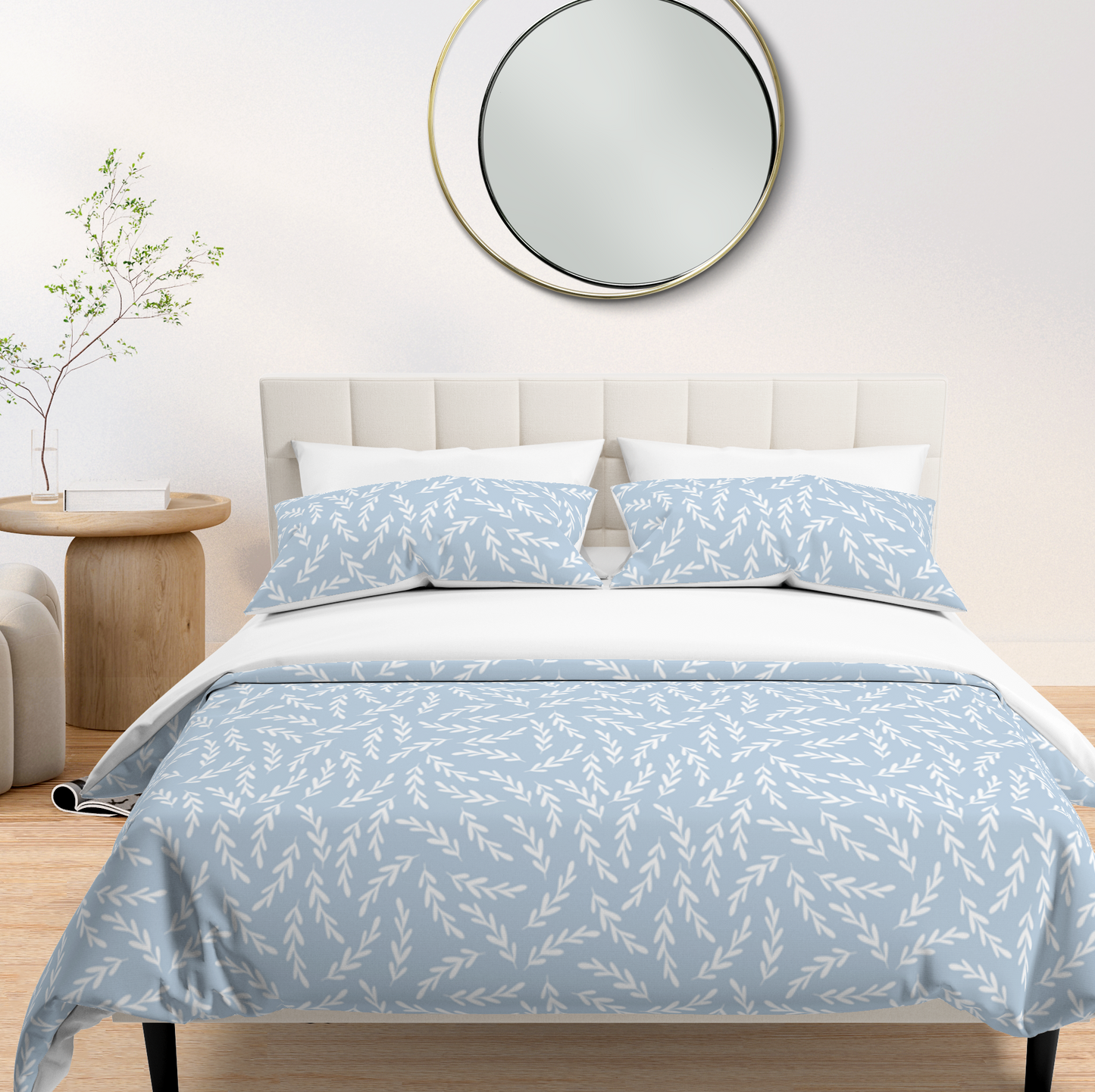 Light Breeze Blue 3-Piece Duvet Cover Set