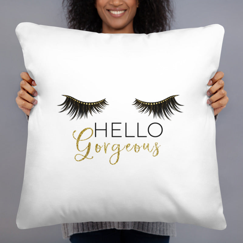 Hello Gorgeous Deluxe Throw Pillow Trendy Creation Prints