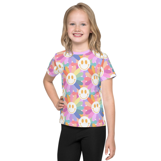 Rainbow Flower Unisex Kids T-shirt