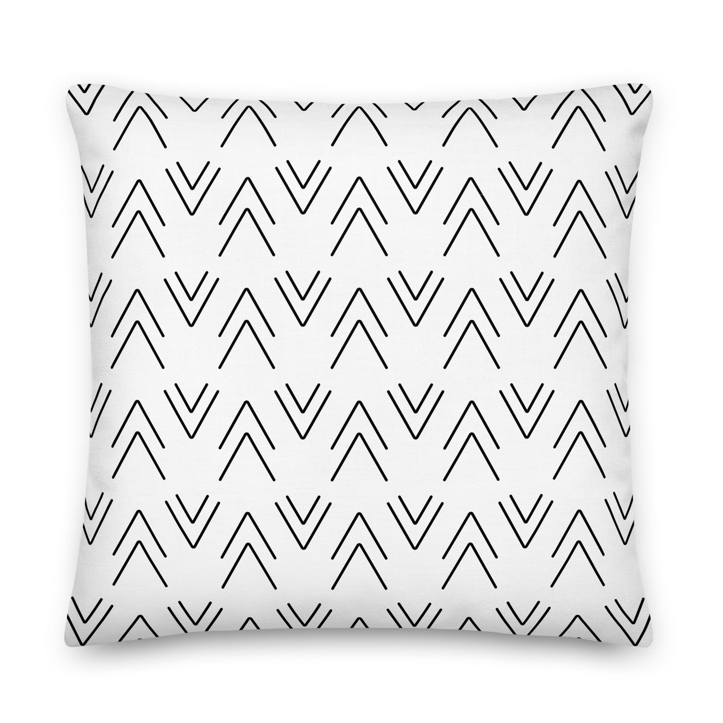 Boho Scandi Black and White Pillow
