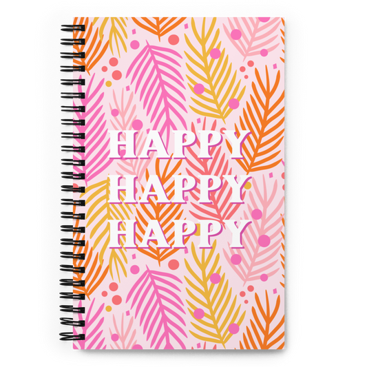 Happy Palm Spiral Notebook
