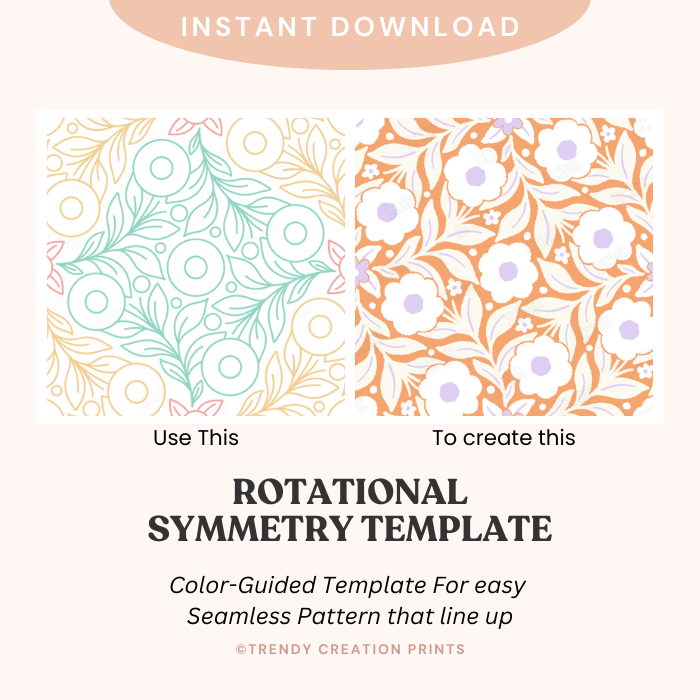 Pattern Design Template for Procreate – Pdf Guide, Instant Digital Download