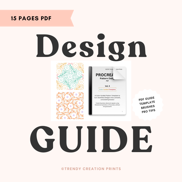 Pattern Design Template for Procreate – Pdf Guide, Instant Digital Download