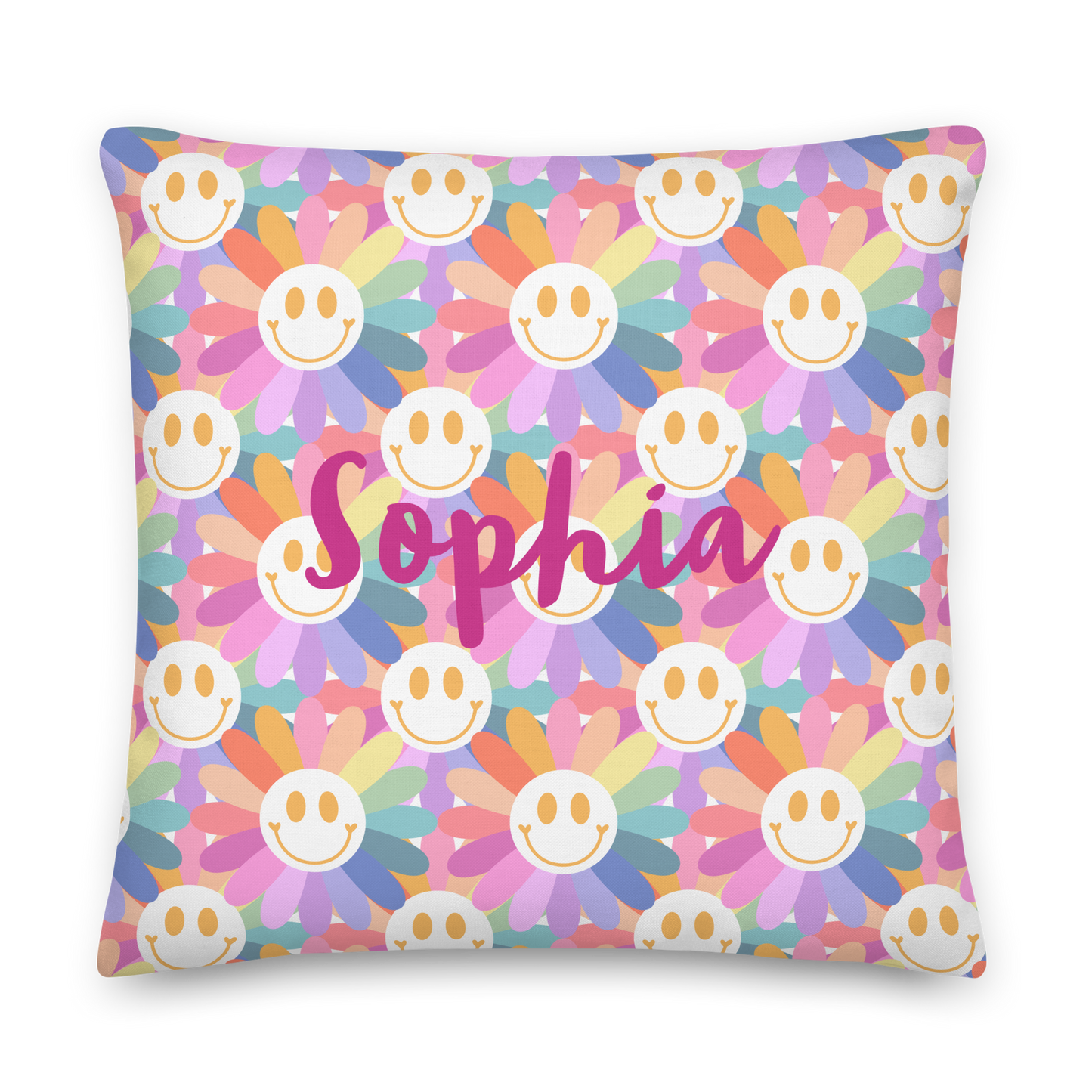 Sofia Rainbow Flower Pillow