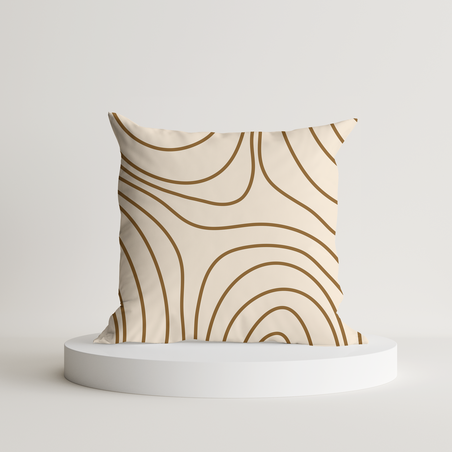 Decorative Wood Grain Throw Pillow Light Beige