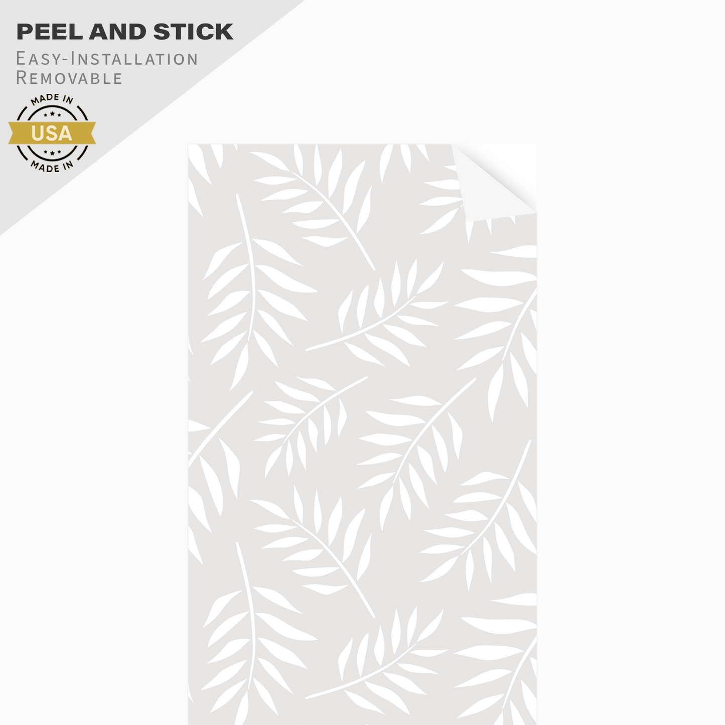 Half Drop Calming Leaves Peel and Stick Wallpaper