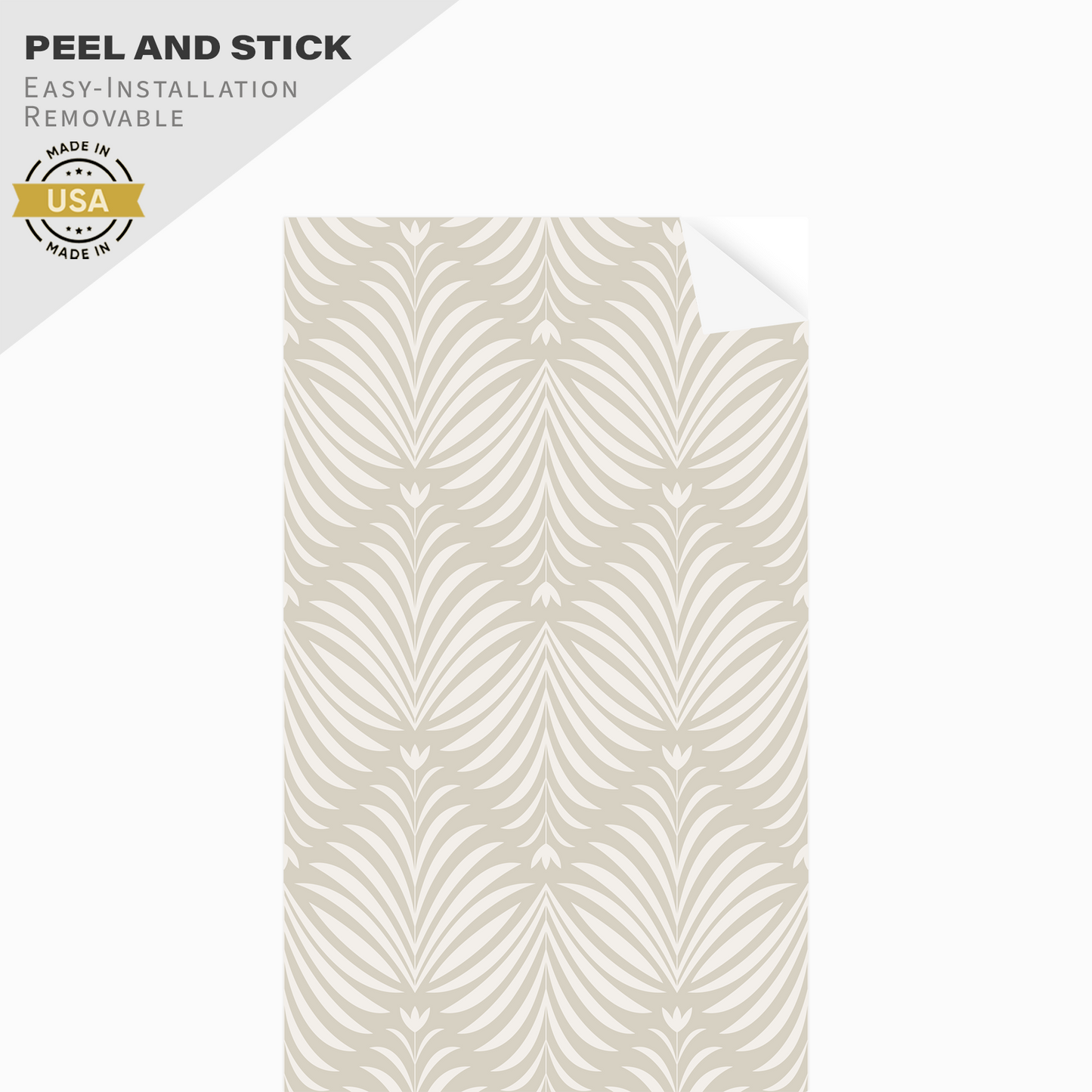 Cleo Chevron Leaves LARGE Peel and Stick