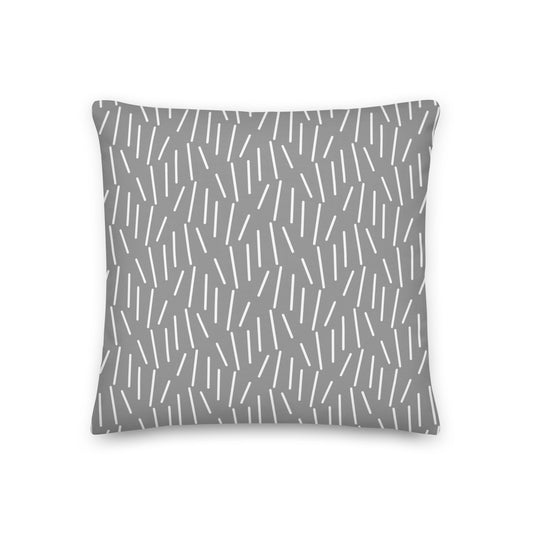 Gray Modern Geometric Pillow