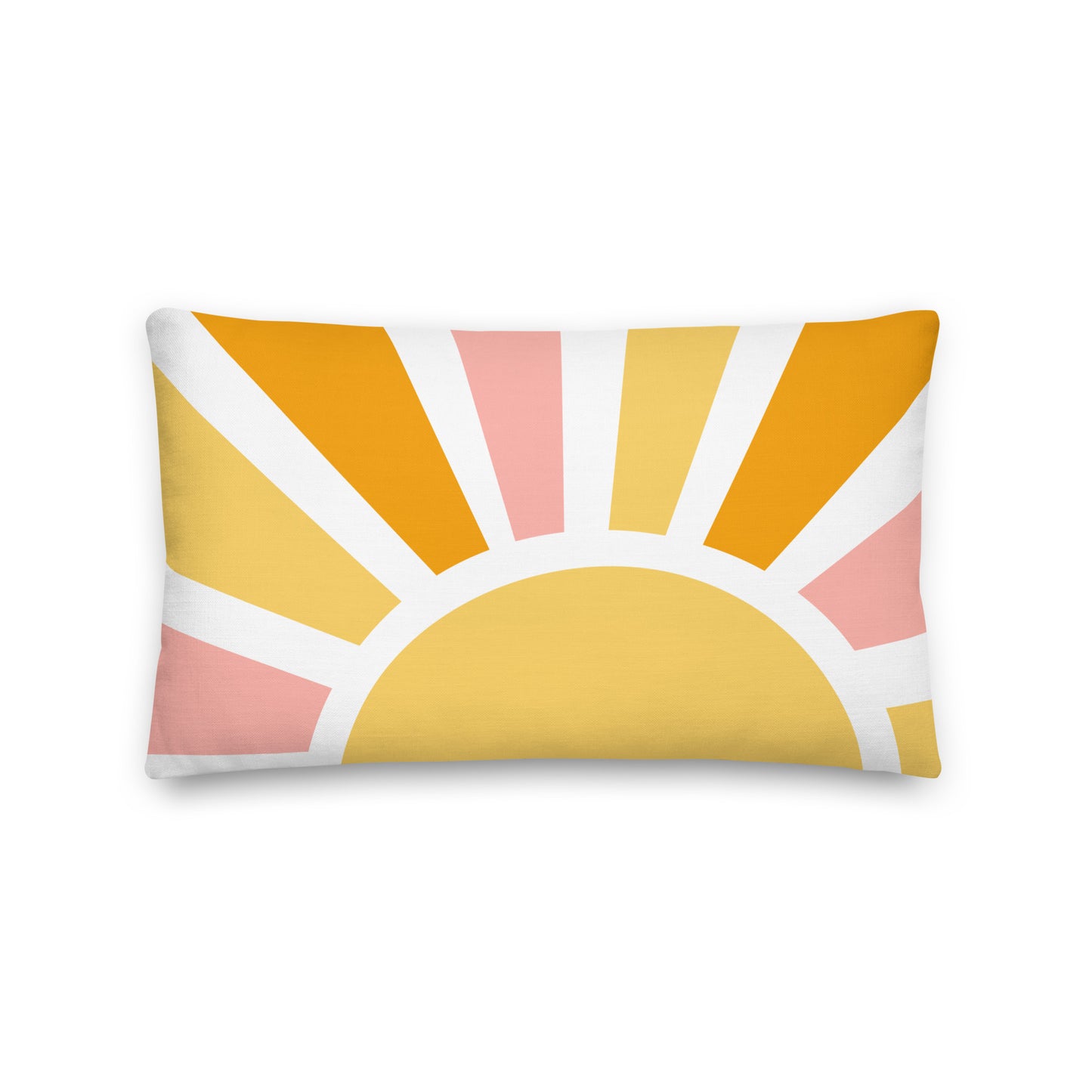 Sunshine Retro Pillow, Yellow, Orange, Coral