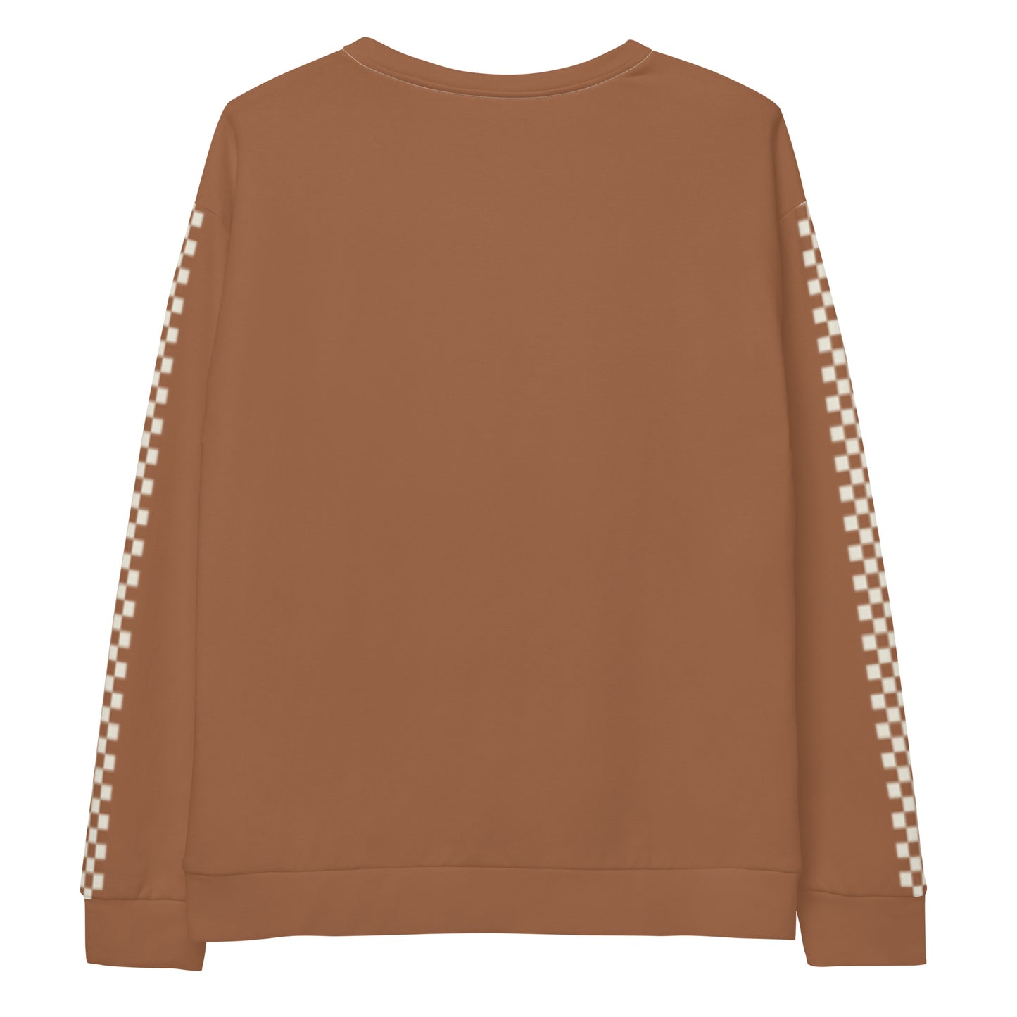 Trendy Checker Brown Unisex Sweatshirt