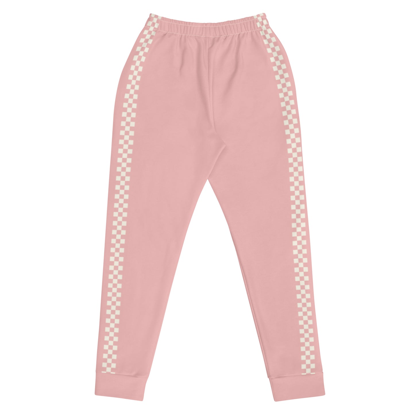 Trendy Women's Retro Checker Pink - Slim Fit Joggers