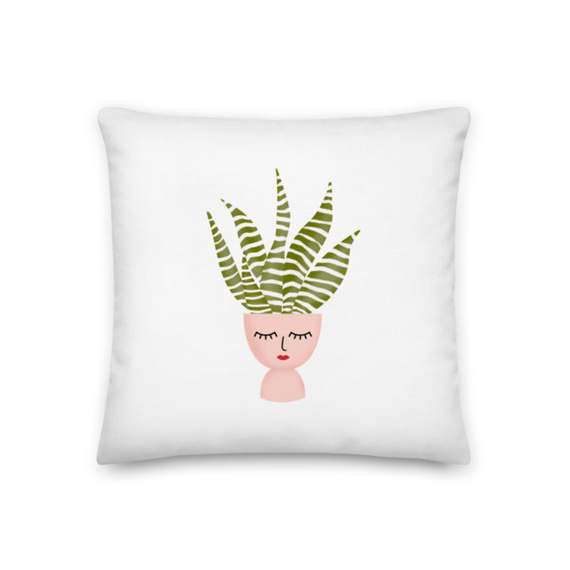 Botanical Face Planter Throw Pillow