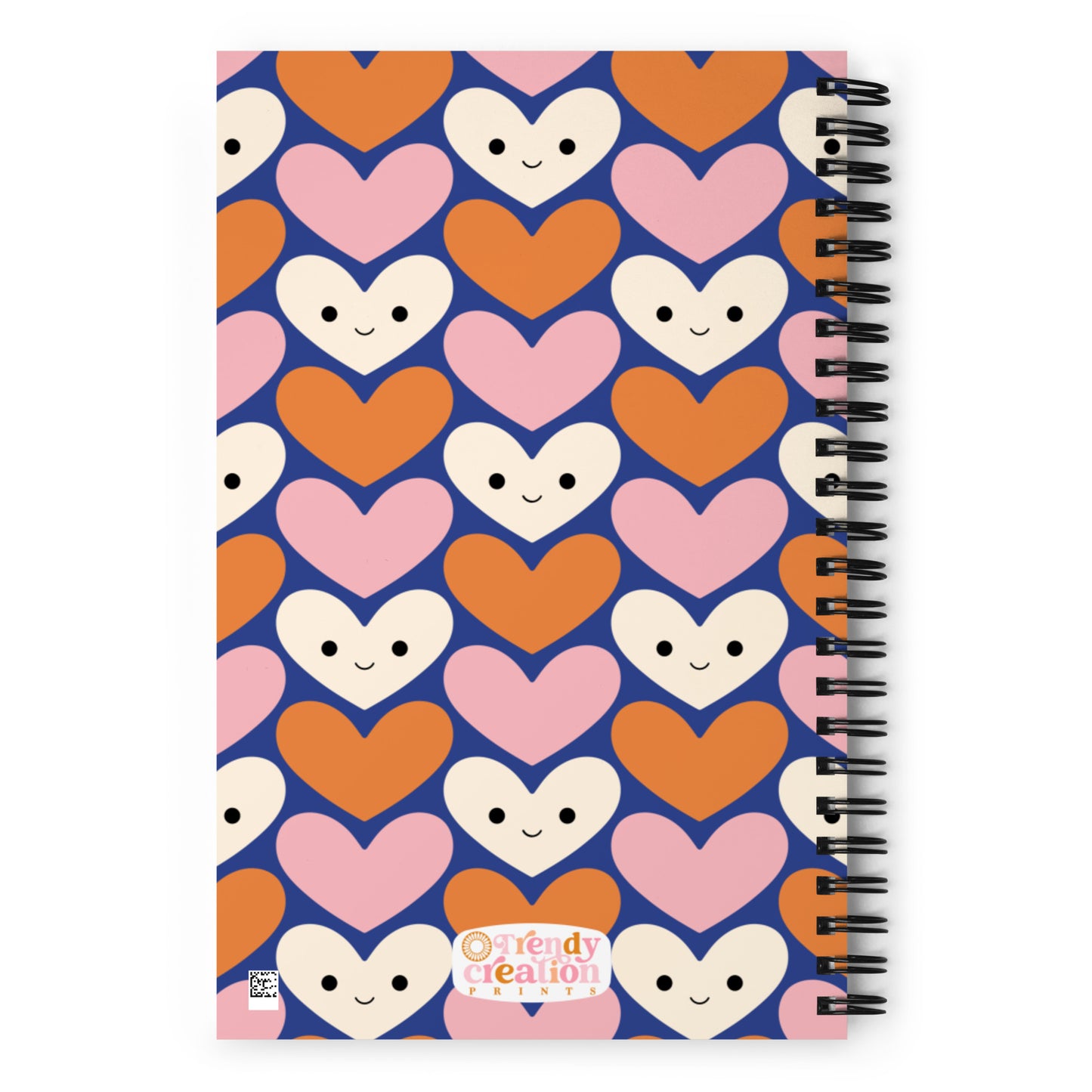 Cute Heart Spiral Notebook Multi Blue
